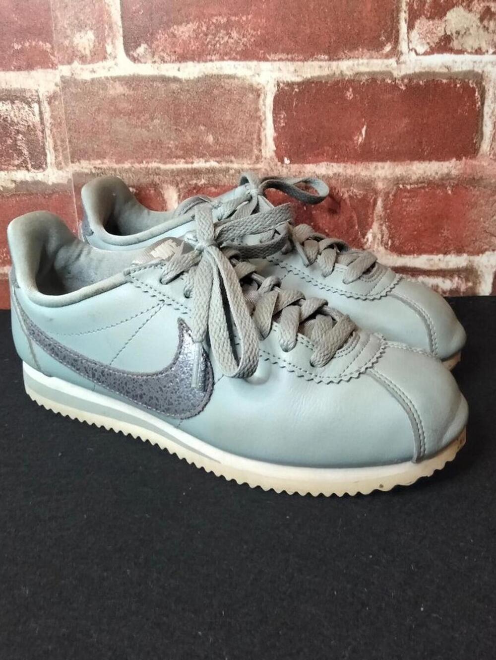 Nike Cortez Shoes Womens Size 5.5 Light Pumice Blue Sneakers